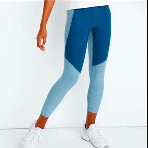 Outdoor Voices 3/4 Warm-Up Colorblock Teal Blue Leggings